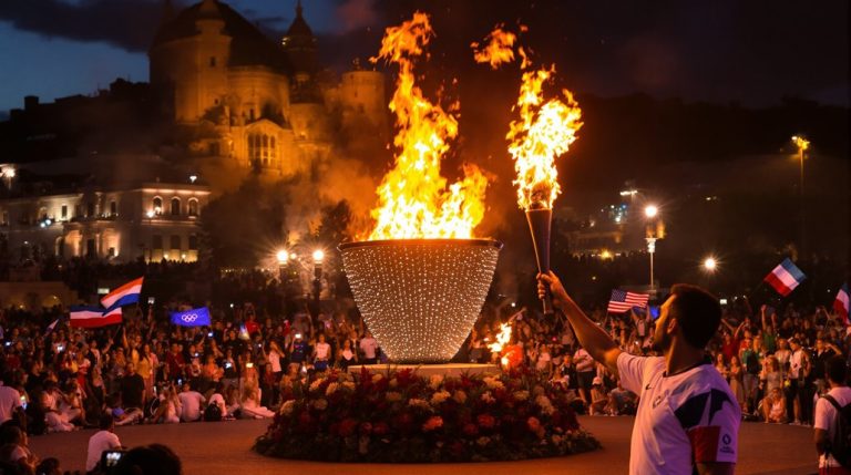Olympique de Marseille événements de la flamme olympique